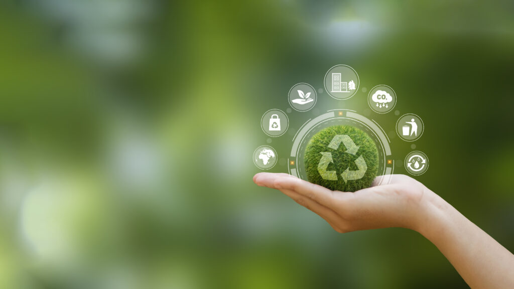 Zero waste,net zero concept. Carbon neutral. Climate neutral lon Zero waste,net zero concept. Carbon neutral. Climate neutral long term strategy. Sustainable business development. Reuse Reduce Recycle symbol.Conscious consumption. Waste management. Earth day banner